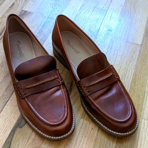 Madewell leather loafers, size 10, like new